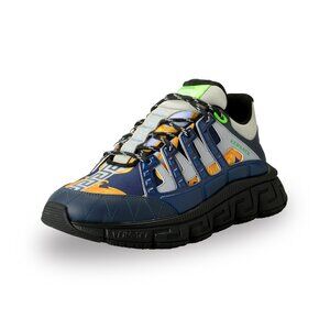 Versace Men's "Trigreca" Multi-Color Leather Logo Sneakers Shoes US 7 IT 40